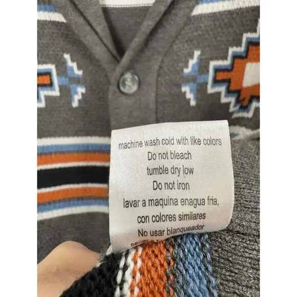 NWOT Brave Soul Aztec Men's Button Up Heavy Cardigan Shawl Neck Southwestern M - Picture 7 of 8